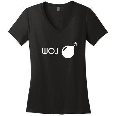 Woj Bomb Incoming Women's V-Neck T-Shirt