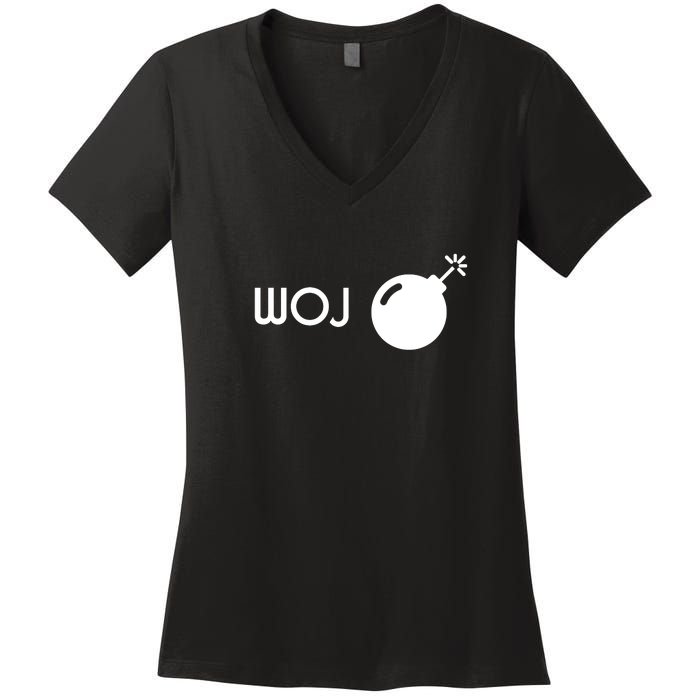 Woj Bomb Incoming Women's V-Neck T-Shirt