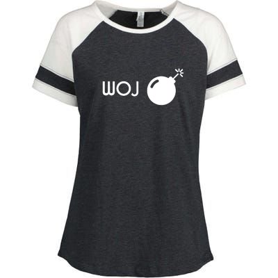 Woj Bomb Incoming Enza Ladies Jersey Colorblock Tee