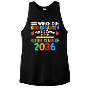 Watch Out Kindergarten Here I Come Future Class Of 2036 Gift Ladies PosiCharge Tri-Blend Wicking Tank