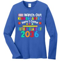 Watch Out Kindergarten Here I Come Future Class Of 2036 Gift Ladies Long Sleeve Shirt