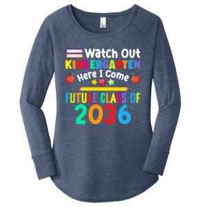 Watch Out Kindergarten Here I Come Future Class Of 2036 Gift Women's Perfect Tri Tunic Long Sleeve Shirt