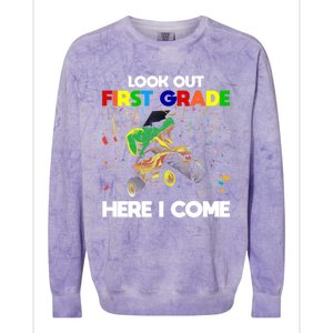 Watch Out Kindergarten Here I Come Graduate Cool Gift Colorblast Crewneck Sweatshirt