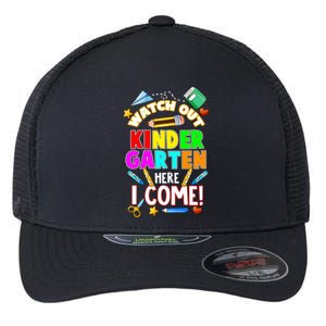 Watch Out Kindergarten Here I Come Kinder K School Cool Gift Flexfit Unipanel Trucker Cap