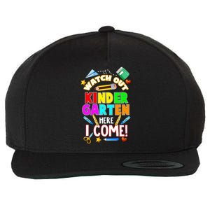 Watch Out Kindergarten Here I Come Kinder K School Cool Gift Wool Snapback Cap