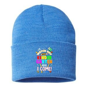 Watch Out Kindergarten Here I Come Kinder K School Cool Gift Sustainable Knit Beanie