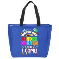 Watch Out Kindergarten Here I Come Kinder K School Cool Gift Zip Tote Bag