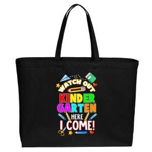 Watch Out Kindergarten Here I Come Kinder K School Cool Gift Cotton Canvas Jumbo Tote