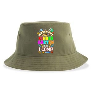 Watch Out Kindergarten Here I Come Kinder K School Cool Gift Sustainable Bucket Hat