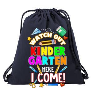 Watch Out Kindergarten Here I Come Kinder K School Cool Gift Drawstring Bag