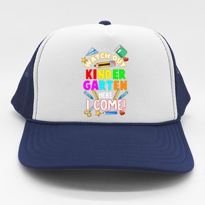 Watch Out Kindergarten Here I Come Kinder K School Cool Gift Trucker Hat