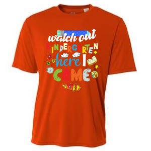 Watch Out Kindergarten Here I Come Kindergarten Gift Cooling Performance Crew T-Shirt