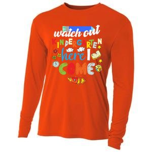 Watch Out Kindergarten Here I Come Kindergarten Gift Cooling Performance Long Sleeve Crew