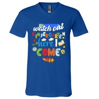 Watch Out Kindergarten Here I Come Kindergarten Gift V-Neck T-Shirt