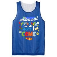 Watch Out Kindergarten Here I Come Kindergarten Gift Mesh Reversible Basketball Jersey Tank