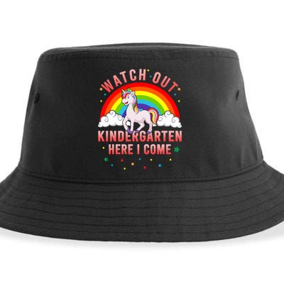 Watch Out Kindergarten Here I Come Unicorn Back To School Cute Gift Sustainable Bucket Hat