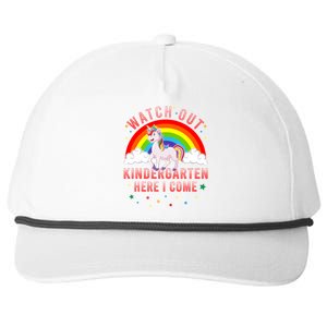 Watch Out Kindergarten Here I Come Unicorn Back To School Cute Gift Snapback Five-Panel Rope Hat