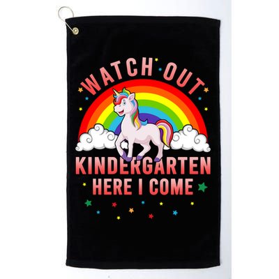 Watch Out Kindergarten Here I Come Unicorn Back To School Cute Gift Golf Towel