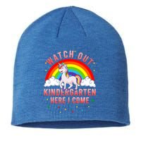 Watch Out Kindergarten Here I Come Unicorn Back To School Cute Gift Sustainable Beanie