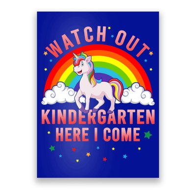 Watch Out Kindergarten Here I Come Unicorn Back To School Cute Gift Poster