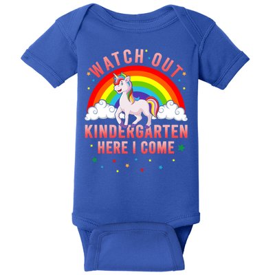 Watch Out Kindergarten Here I Come Unicorn Back To School Cute Gift Baby Bodysuit