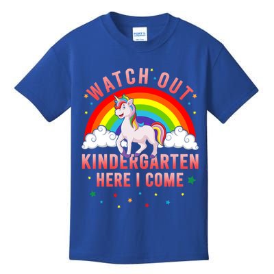 Watch Out Kindergarten Here I Come Unicorn Back To School Cute Gift Kids T-Shirt