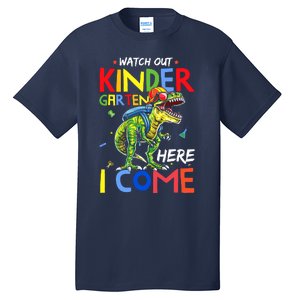 Watch Out Kindergarten Here I Come Dinosaurs Back To School Tall T-Shirt