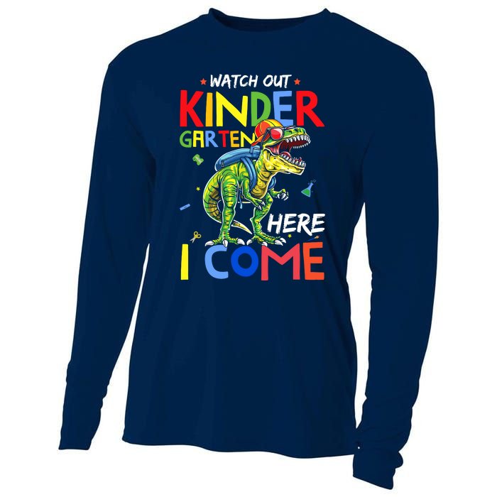 Watch Out Kindergarten Here I Come Dinosaurs Back To School Cooling Performance Long Sleeve Crew