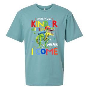 Watch Out Kindergarten Here I Come Dinosaurs Back To School Sueded Cloud Jersey T-Shirt