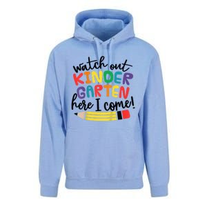 Watch Out Kindergarten Here I Come Kinder Back To School Unisex Surf Hoodie