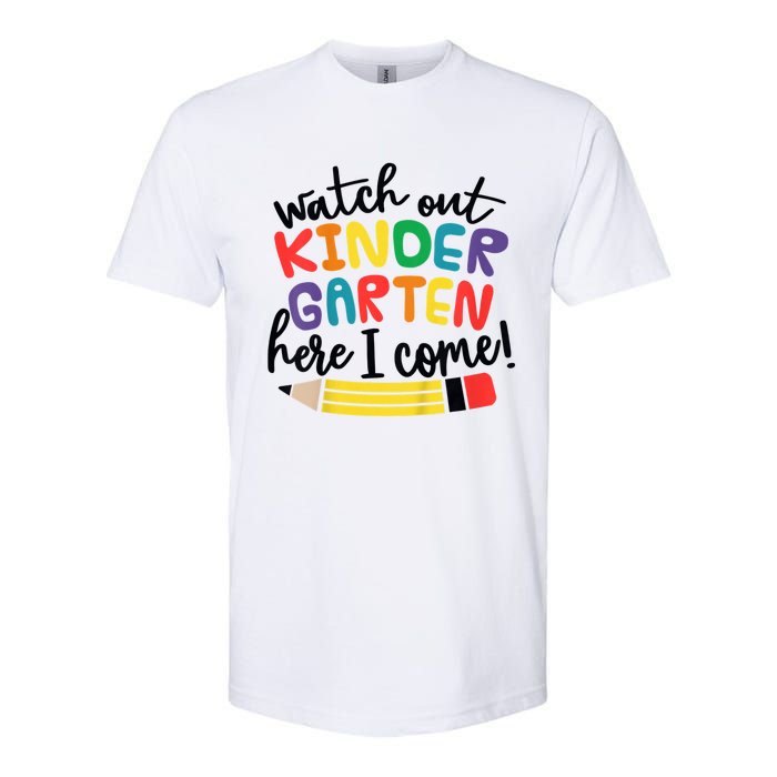 Watch Out Kindergarten Here I Come Kinder Back To School Softstyle CVC T-Shirt