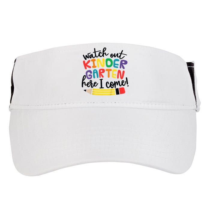 Watch Out Kindergarten Here I Come Kinder Back To School Adult Drive Performance Visor