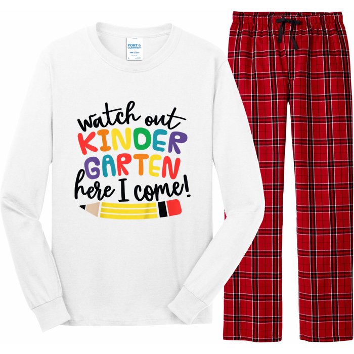 Watch Out Kindergarten Here I Come Kinder Back To School Long Sleeve Pajama Set