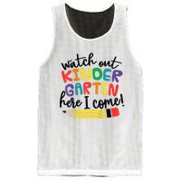 Watch Out Kindergarten Here I Come Kinder Back To School Mesh Reversible Basketball Jersey Tank