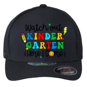 Watch Out Kindergarten Here I Come Back To School Flexfit Unipanel Trucker Cap