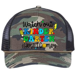 Watch Out Kindergarten Here I Come Back To School Retro Rope Trucker Hat Cap