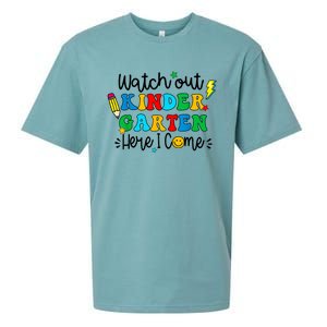 Watch Out Kindergarten Here I Come Back To School Sueded Cloud Jersey T-Shirt