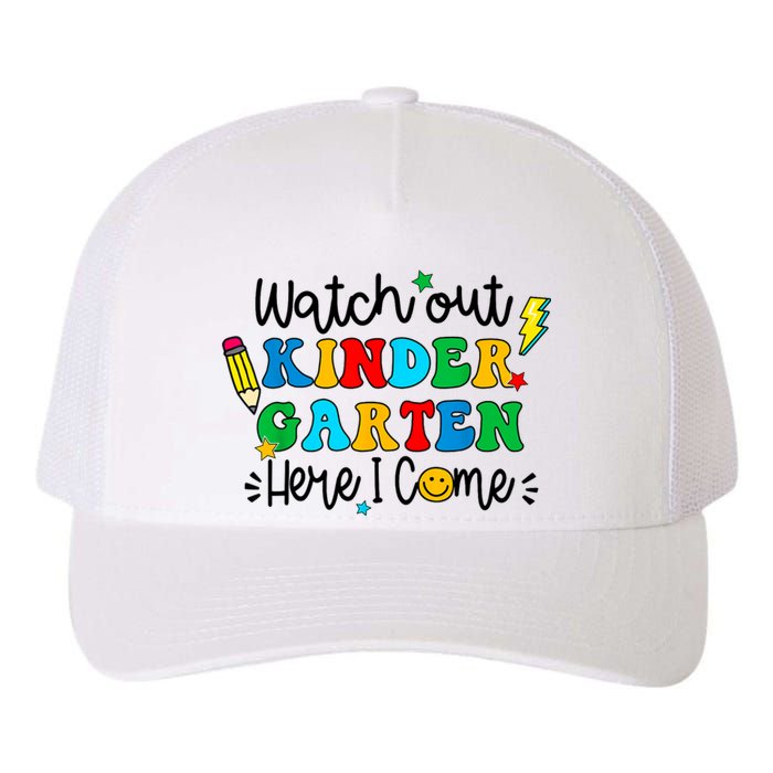 Watch Out Kindergarten Here I Come Back To School Yupoong Adult 5-Panel Trucker Hat