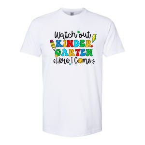 Watch Out Kindergarten Here I Come Back To School Softstyle CVC T-Shirt