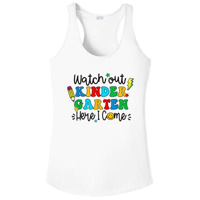 Watch Out Kindergarten Here I Come Back To School Ladies PosiCharge Competitor Racerback Tank