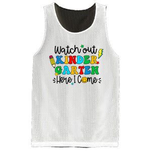 Watch Out Kindergarten Here I Come Back To School Mesh Reversible Basketball Jersey Tank