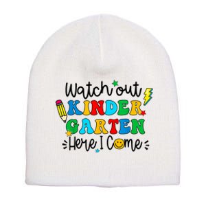 Watch Out Kindergarten Here I Come Back To School Short Acrylic Beanie