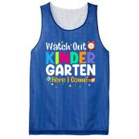 Watch Out Kindergarten Here I Come Kindergarten Gift Mesh Reversible Basketball Jersey Tank