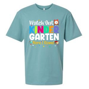 Watch Out Kindergarten Here I Come Kindergarten Gift Sueded Cloud Jersey T-Shirt