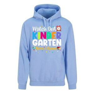 Watch Out Kindergarten Here I Come Kindergarten Gift Unisex Surf Hoodie