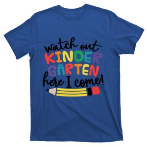 Watch Out Kindergarten Here I Come Kindergarten Cool Gift T-Shirt