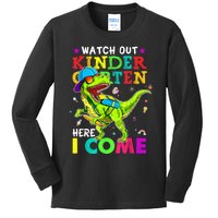 Watch Out Kindergarten Here I Come Dinosaurs Back To School Kids Long Sleeve Shirt