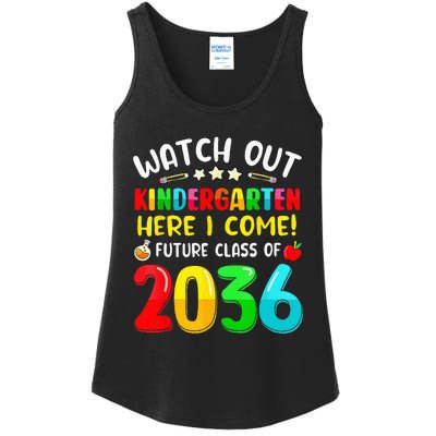 Watch Out Kindergarten Here I Come Future Class Of 2036 Kids Ladies Essential Tank