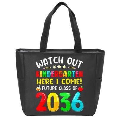 Watch Out Kindergarten Here I Come Future Class Of 2036 Kids Zip Tote Bag