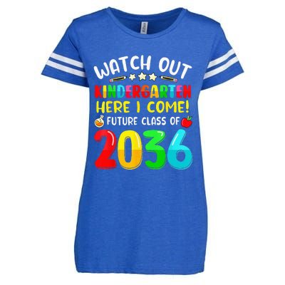 Watch Out Kindergarten Here I Come Future Class Of 2036 Kids Enza Ladies Jersey Football T-Shirt